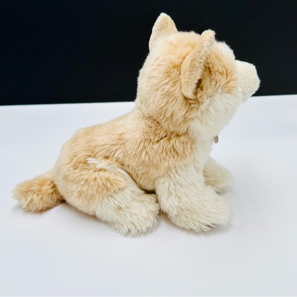 Aurora Miyoni Tots Akita Puppy Plush 9” Tan Cream Stuffed Realistic Dog #26239 - Picture 6 of 8